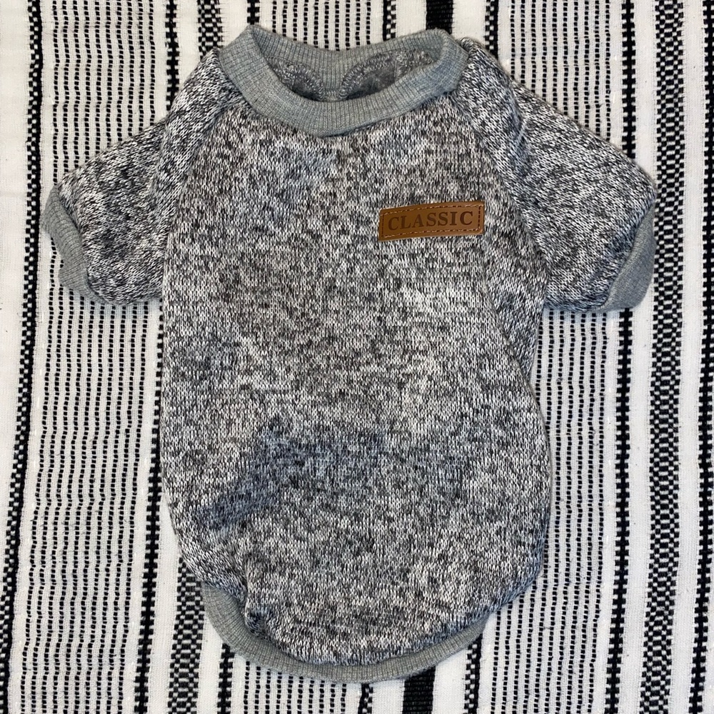 Dog Sweater Grey